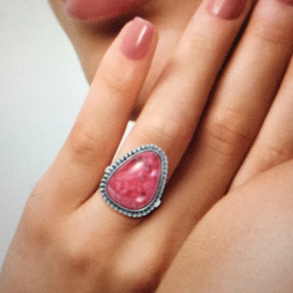 CLOSEOUT - Artisan Crafted Sterling Silver and Norwegian Thulite Ring.